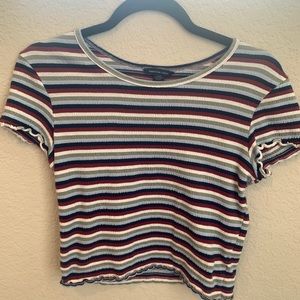 American Eagle striped crop top.